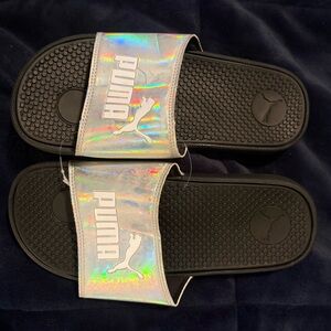 Puma Kids Sandals - Black and Silver